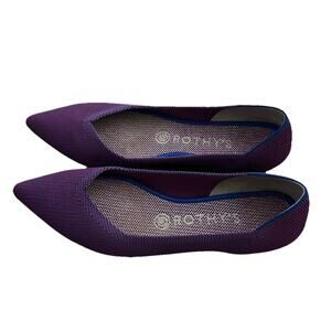 Rothy’s The Point Ballet Flats Shoes Purple Blue Halo Women’s Size 8